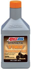  V-Twin Transmission Fluid. Full synthetic oil promotes quite operation